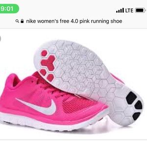 Pink Nike frees 4.0 running shoe